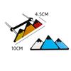 ABS New Grille Tricolor Emblem Snow Mountail Badge Three-color Colorful Styling Accessories