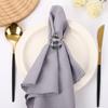 Stone Texture Metal Napkin Rings with European Style Suitable for Hotel and Restaurant Dining Tables Set of 6 Rings