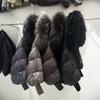 oversized real fox fur collar women's white duck down jacket winter new loose thickened warm hooded jacket