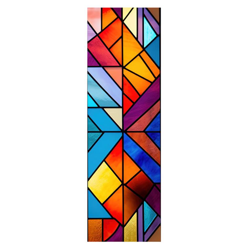 European Style Retro Glass Film,Electrostatic Frosting,Adhesive Free Art Painting,Privacy Protection, Window Film, Stained Glass