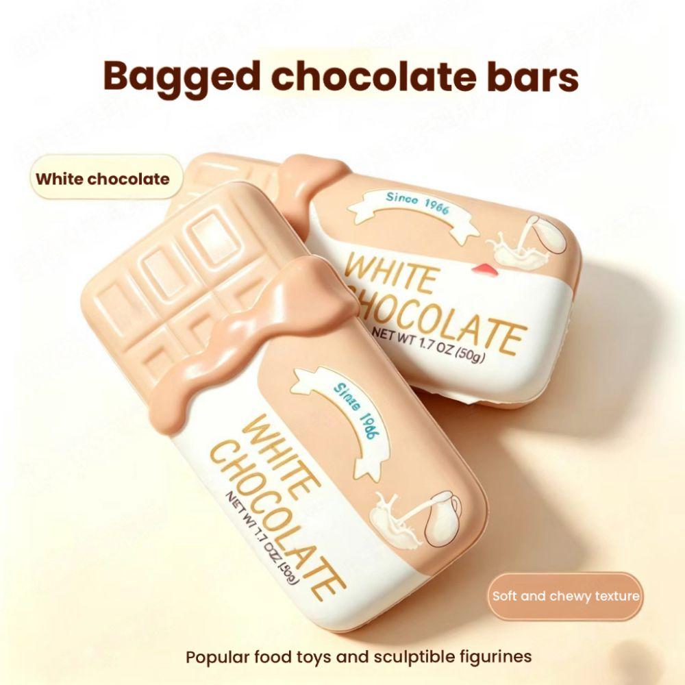Soft Simulation Chocolate Mini Stress Relief Toy Chocolate Squeeze Fidget Toy for Kids and Adults