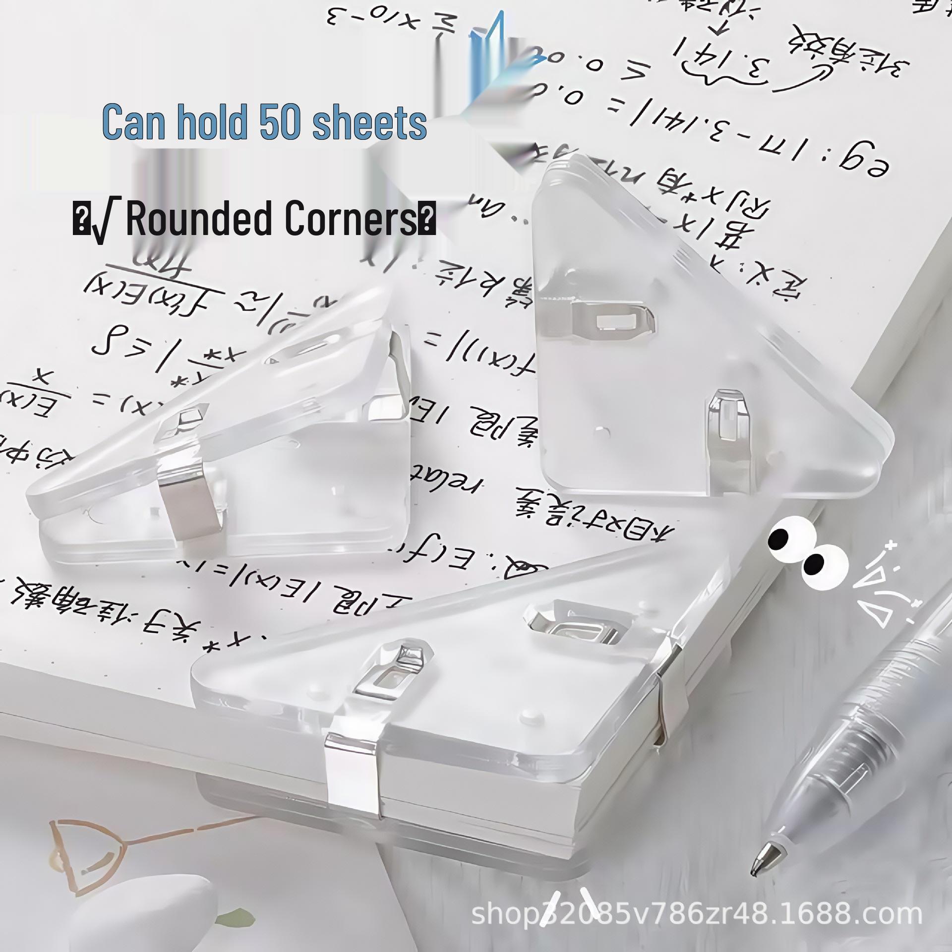 

Clear Triangle Corner Clips for Test Papers - Anti-Curling Page Holder for Student Organization Mixed Colors Random (1 piece)