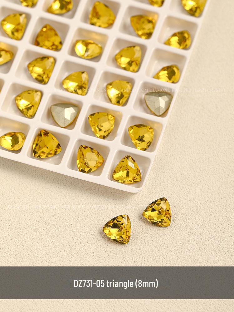 

Прозрачные драгоценные камни для ногтей с мерцающим льдом: Золотая любовь, бриллианты с острым дном, толстым квадратом и длинным прямым углом