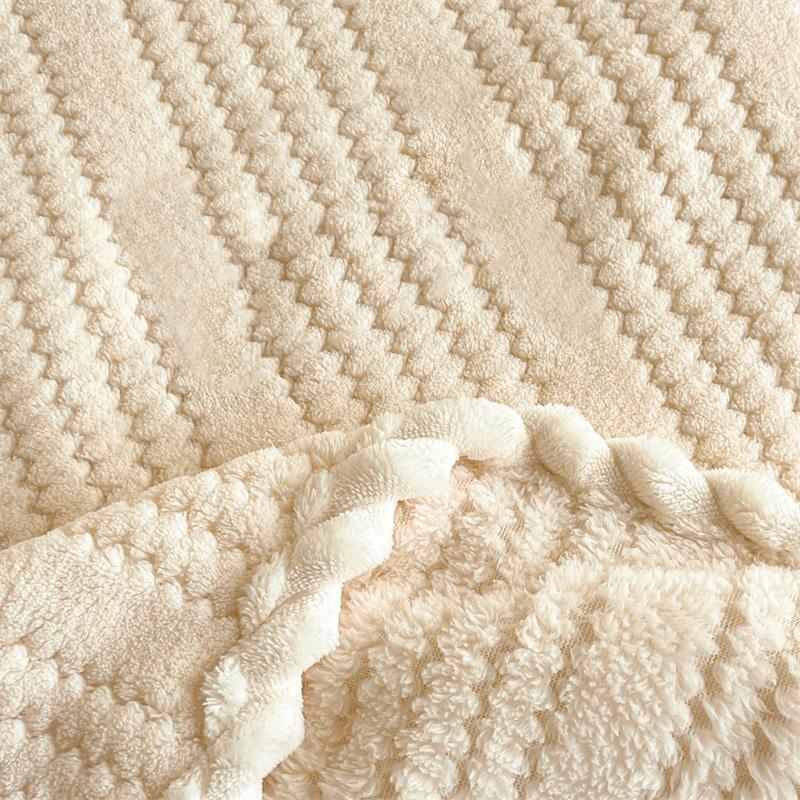 Soft Knitting Velvet Throw Blanket Lightweight Warm Thick Plush Blanket Bedspread All Season Solid Color Plaid for Sofa Bedroom