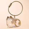 1PC Memorial Pet Fur Storage Pendant Transparent Cat Storage Keychain Cat Hair Preservation Keyring Accessory Cat 5x4cm