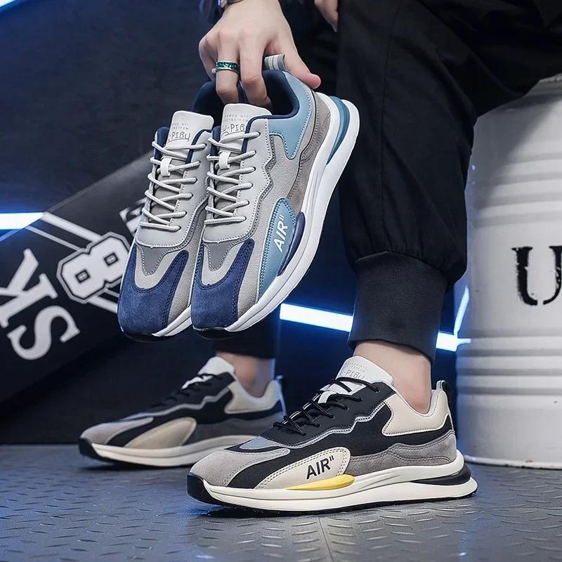 Модные мужские повседневные кроссовки модные дышащие кроссовки новые сетчатые мужские — фото 7