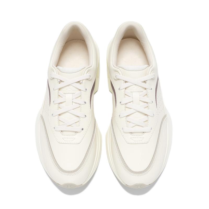 Li-Ning 1990 Sports Fashion Rebound Non-Slip Wear-Resistant Low-Top Casual Shoes Women Casual Shoes Off-White ALFU016-1