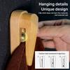 3PCS 1.77×1.73×3.96in Towel Clips Wood Wall Hanger Clamps Vintage Towel Holder  Kitchen