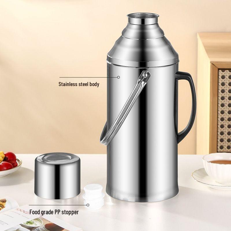 Large Capacity Stainless Steel Thermos Flask with Double Layer Insulation and Glass Liner