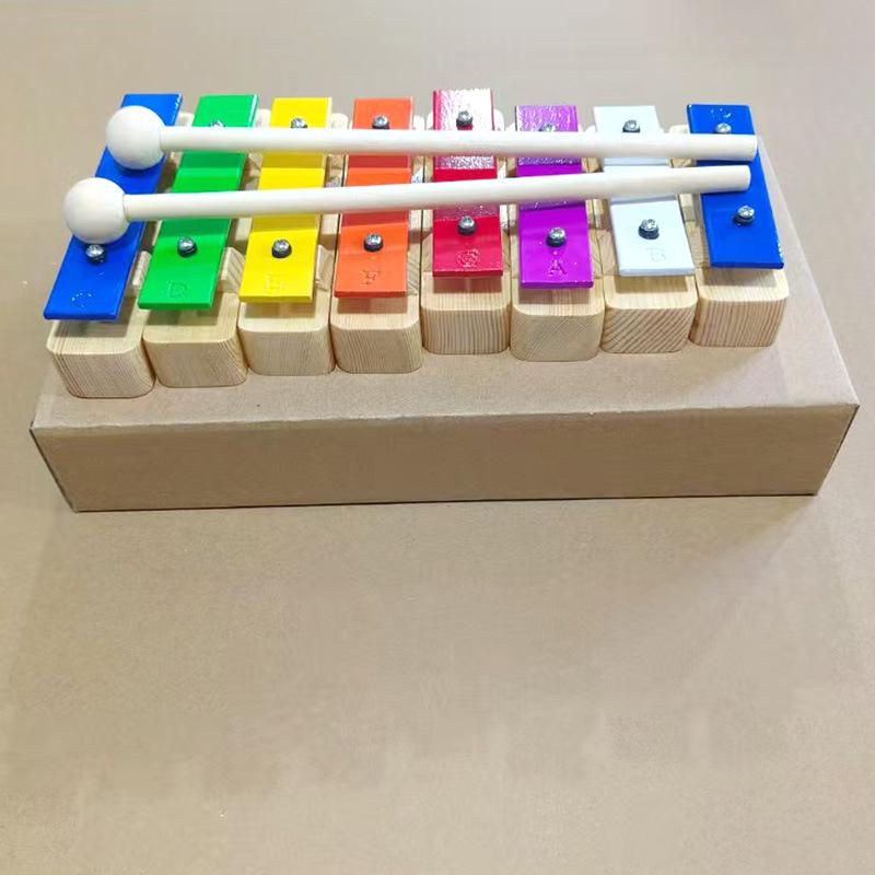 8-Tone Wooden Orff Sound Block: Children's Hand-Knocking Piano Music Teaching Aid for Kindergarten