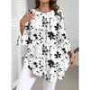 Plus Size Women's Tops Casual Elegant Floral Print Women's Plus Size Crew Neck Shirt Summer