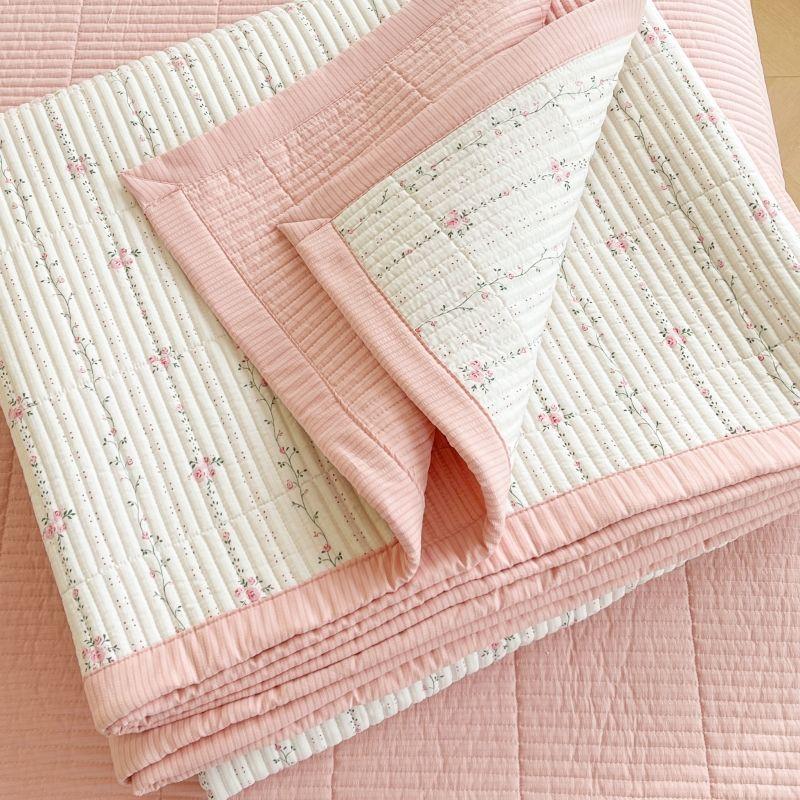 New Bed Cover Three Piece Set Thickened Cotton Bed Sheet Blanket Kang Single Suitable for All Seasons