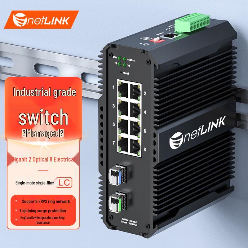netLINK Industrial Managed Fiber Optic Ethernet Switch