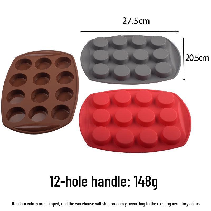 Round Silicone Mold for Muffins, Puddings, Cakes, and Candles (6-12-24 Cup)