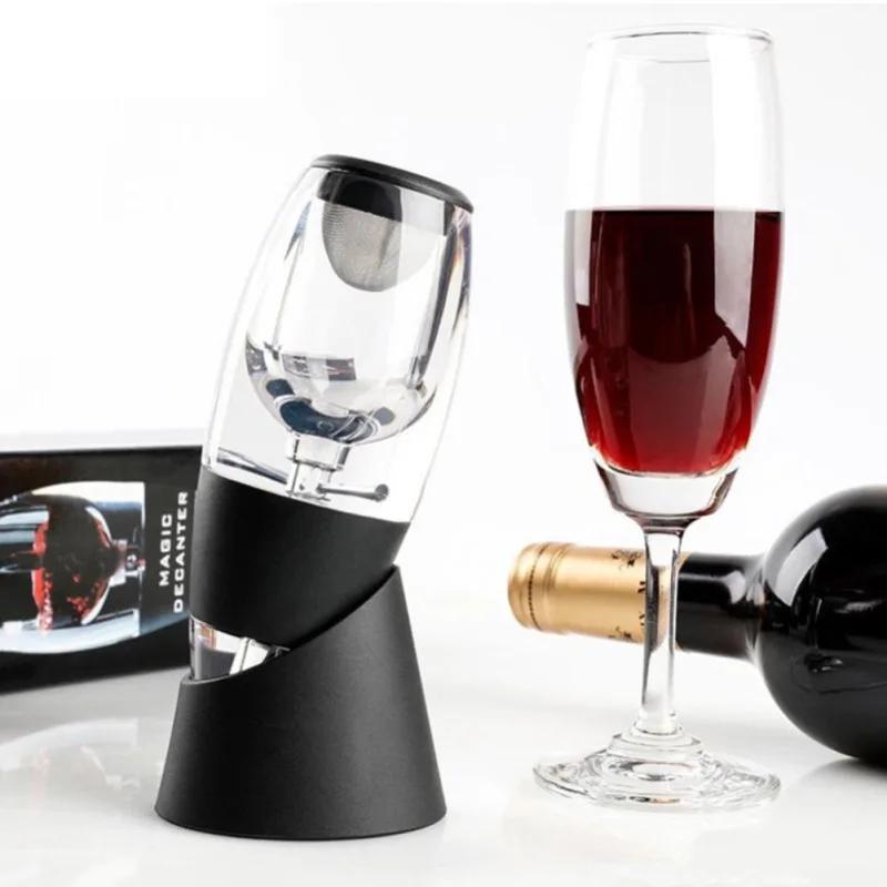 Portable Red Wine Decanter Aerator Bernoulli Air Magic Aerator Red White Wine Whisky Quick Decanter Equipment Bar Accessories