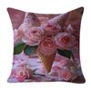Summer New American Rose Ice Cream Pillow Case Personalized Peach Skin Sofa Bedside Cushion Pillow Case Home