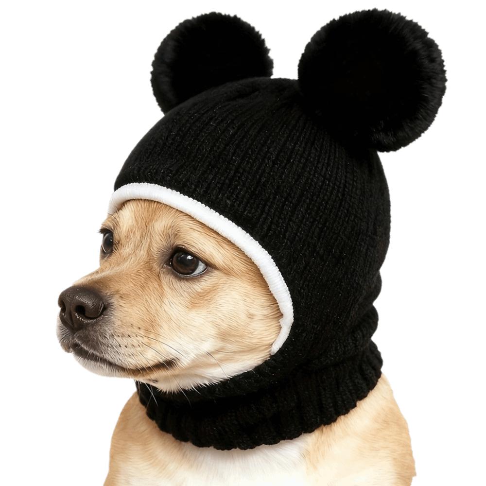 Windproof Dog Warm Hat Soft Pet Headwear Ear Flaps Cat Knit Cap Winter