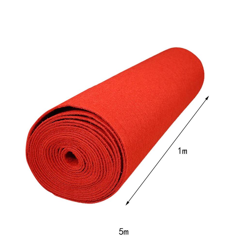 Red Carpet Aisle Runner Practical Sturdy 5 Meters Wedding Carpet 1 Meter Wide for Bridal Shower Indoor Ceremony Banquet Decor