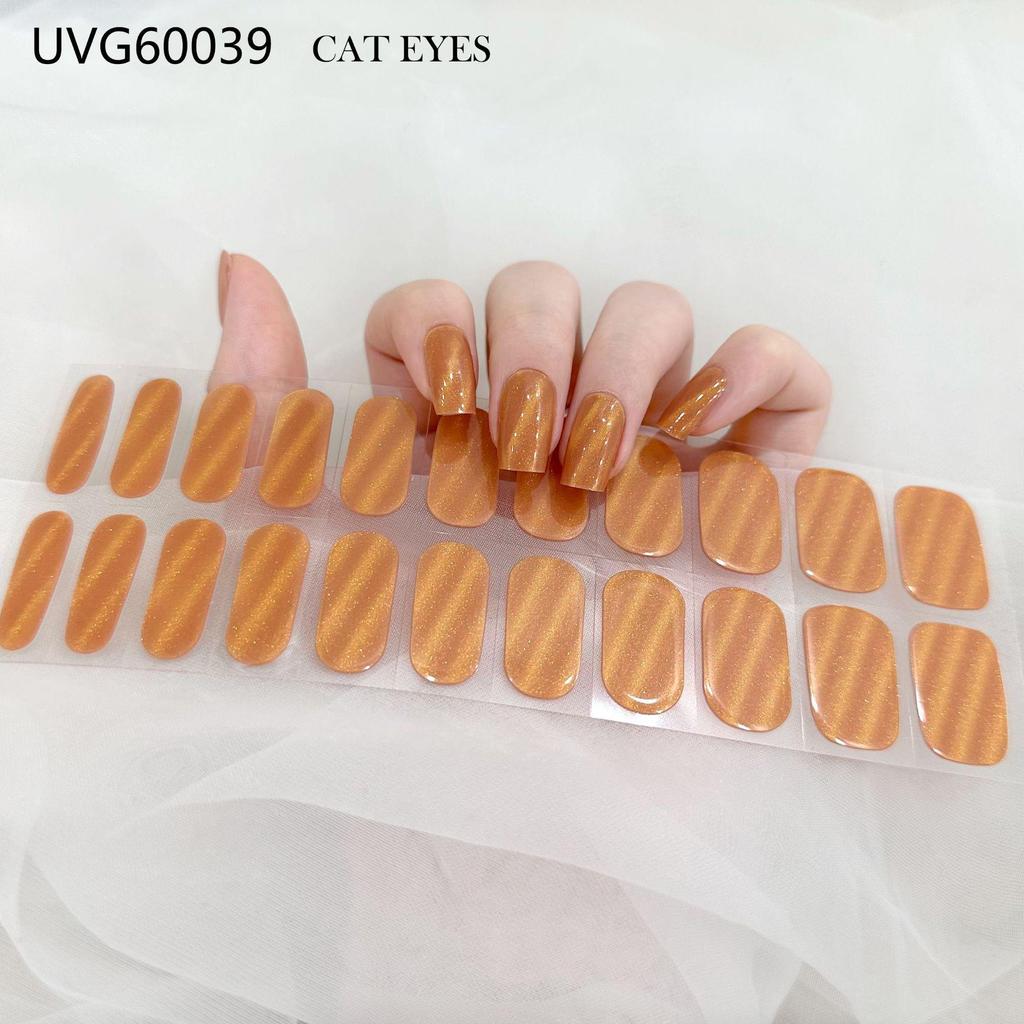 Transparent Nude UV Gel Nail Art Stickers: Semi-Cured, Semi-Baked Manicure Sheets