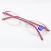 New Men Women Rimless Reading Glasses Anti Blue Light Bifocal Far Near Magnification Eyewear Presbyopic Glasses +150 +200
