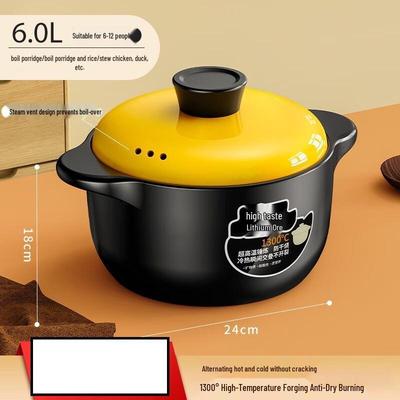 Casserole en céramique haute température Zhishi 6L