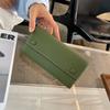 Long Doudou Wallet Women'S Leather 20% Off Multi-Card Contrast Color Large Capacity First Layer Cowhide Simple Color Matching Wallet
