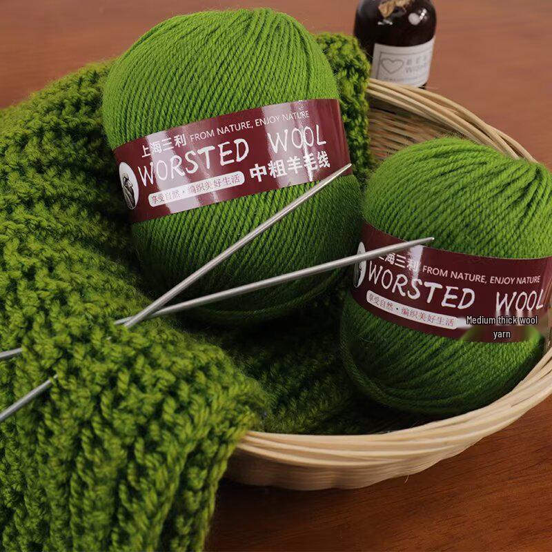 290g Pack of Hand-Knitted Classic Wool Yarn Balls - Medium Thickness for DIY Hats, Scarves, Sweaters, and Coats