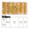 100/120/200Pcs Star Flat Head Rust Resistant Wood Fasteners Repair Tools Coarse Thread Deck Self Drilling Screws
