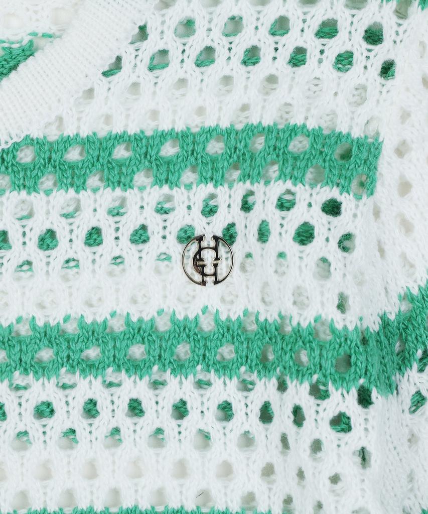 HARDCORE HAPPINESS Signature Stripe Crop Knit_Green