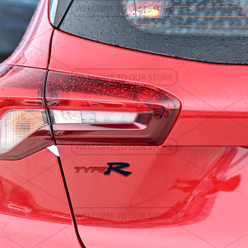 QLN2 Car 3D Metal Type R Body Emblem Badge Decals Auto Tail Sticker For Honda Civic Typer Vezel CRV HRV Jazz Fit Accord VTEC Pilot
