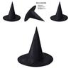 Black Oxford Cloth Wizard Hat For Halloween Costume Magical And Enchanting Witch Hat For Harry Potter Fans L)