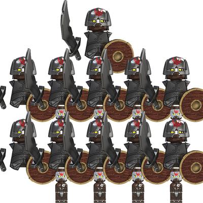 Kūrybingos viduramžių lotr Orko figūrėlės Orko armijos kariai Plėšikas Vargras Riteriai Konstruktoriaus kaladėlės Vaikų žaislai dovanoms