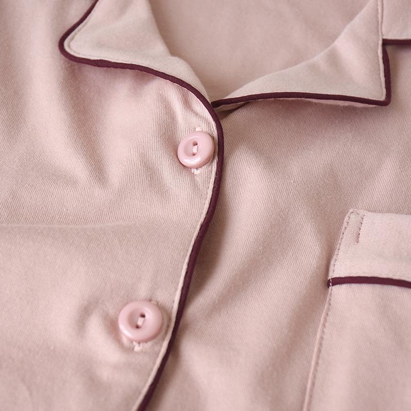 Cotton Couple Pajamas: Men's and Women's Short-Sleeve Homewear for Summer, Spring, and Autumn