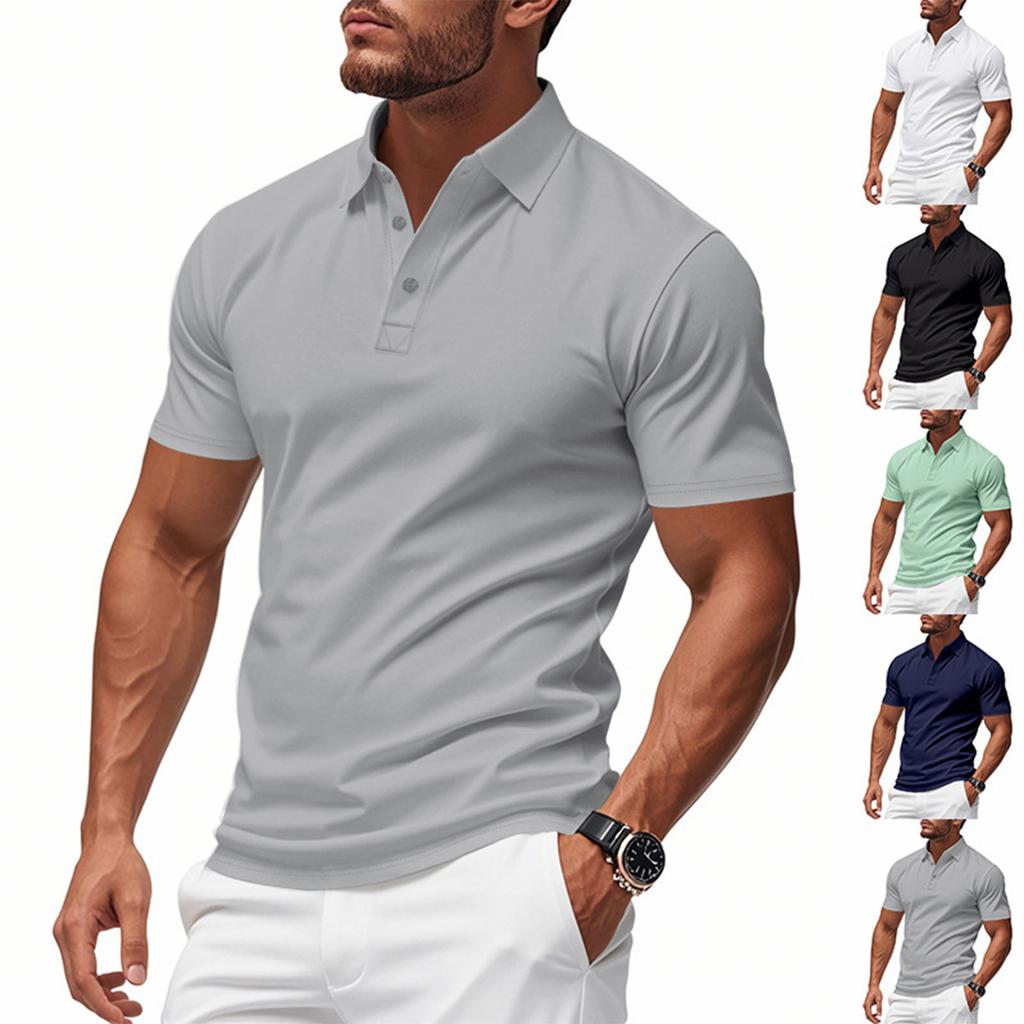 Men's Summer Leisure Culture Breathable Short Sleeved Shirt Top
