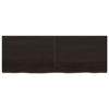 VidaXL Étagère murale gris foncé 140x50x4 cm bois chêne massif traité 363824