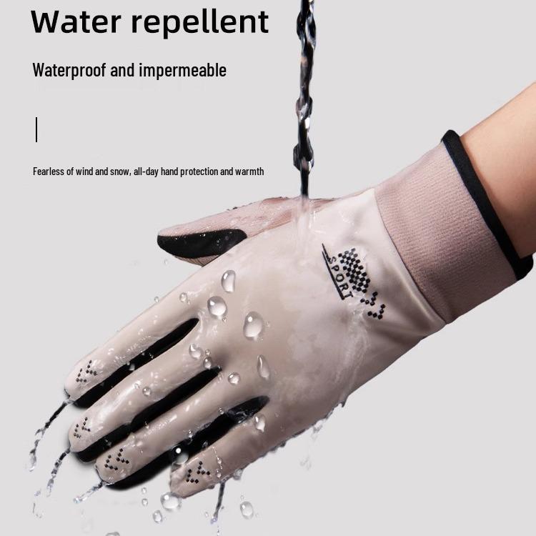 Women's Fleece Lined Waterproof Winter Cycling Gloves: Touchscreen, Non-slip, Coldproof