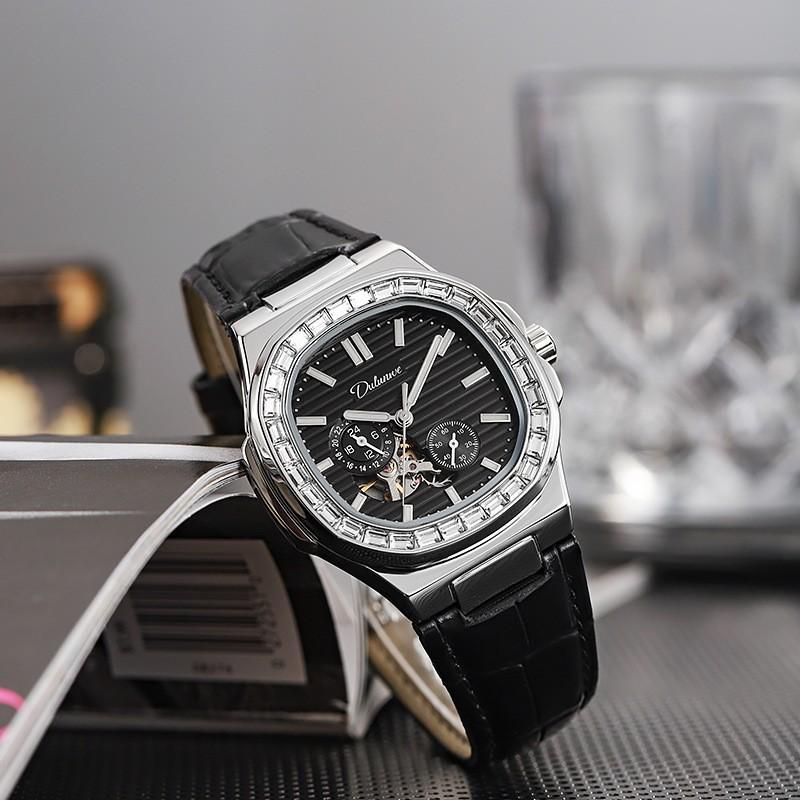Durenwei Men's Luminous Nautilus Automatic Waterproof Watch with Transparent Skeleton Design