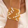 European And American Fashion Love Imitation Multi-Layer Pearl Bracelet Set Temperament Advanced Sense Beaded Ins Style