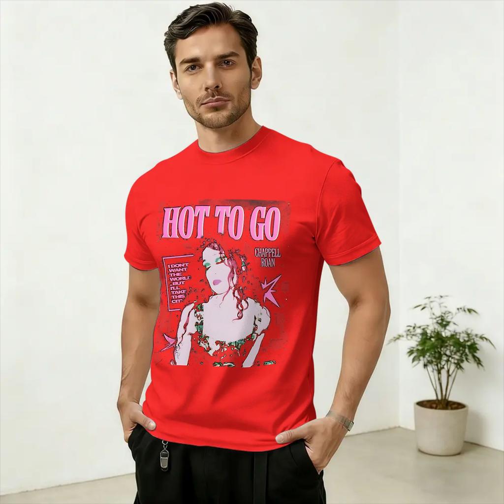 Singer Chappell Roan Art Unisexs T Shirts Vintage Tee Shirt Short Sleeve Crewneck TShirts 100 Cotton Plus Size Clothing