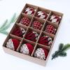 Irregular Flocking Painted 6cm 12-Piece Christmas Tree Ornaments (2025)