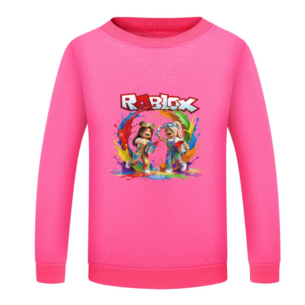 5577 Multi-color Children Boys Girls Roblox Printed Round Neck Long Sleeves Sweatshirt Top
