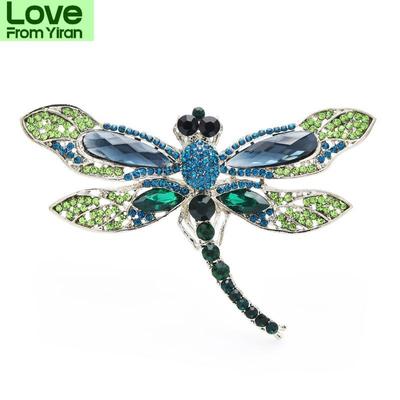 Big Mulicolor Dragonfly Women Brooch Winter Jewelry Gift Fashion Accessory