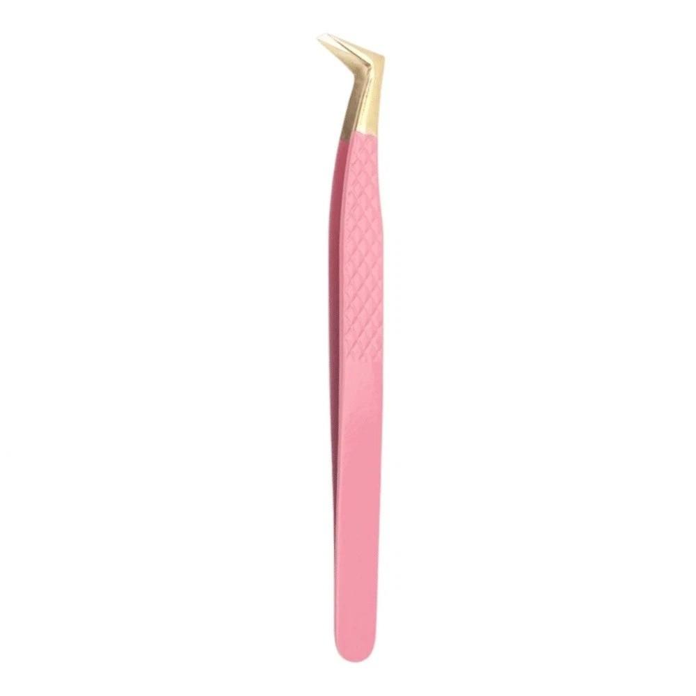 Stainless Steel Eyelash Extension Tweezer Anti-static Makeup Tool Professional Fiber Tip Women