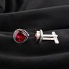 Pink Rubellite Gemstone 925 Sterling Silver Jewelry Handmade Men Cufflinks 0.62" CL-8-13