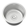304 Stainless Steel Sink Vegetable Washing Basin Under Counter Basin Round Nano Island Counter Bar Small Single Basin Kitchen Sink