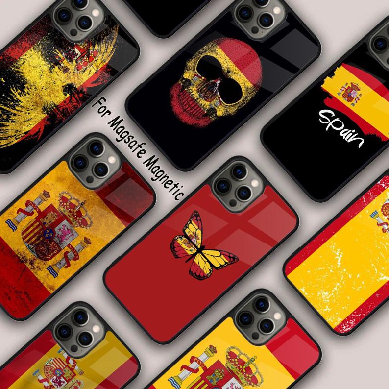 Spain Flag Magnetic Phone Case For APPLE iPhone 17 Air 16 14 13 12 Pro Max 15 Plus Wireless Charge With MagSafe Cover