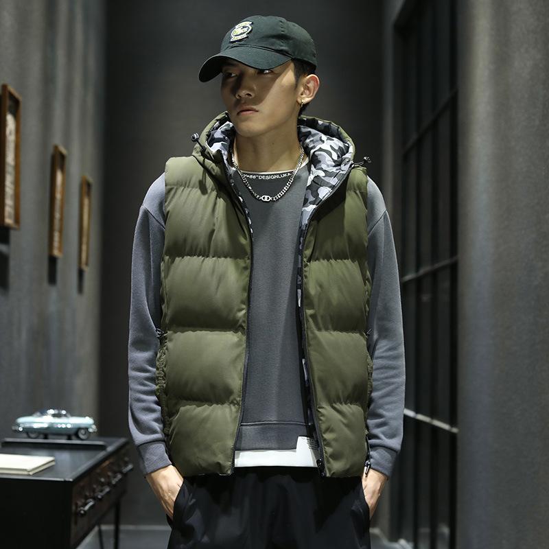 Autumn And Winter Down Cotton Korean Waistcoat Men's Loose And Thickened Men's Vest