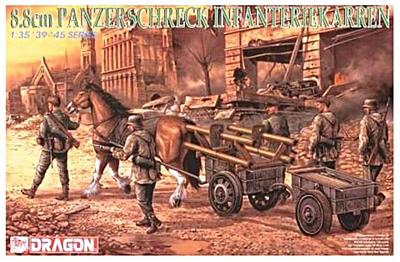 Platz WKII Deutscher Armee Marschierender Soldat mit Panzerschreck-Anhänger Plastikmodell DR6104 1/35 &