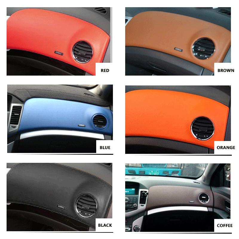 Mikrofiberläder Interiör Bilstyling Dörrarmstöd / Mittkonsol Panelöverdrag Trim För Chevrolet Classic Cruze
