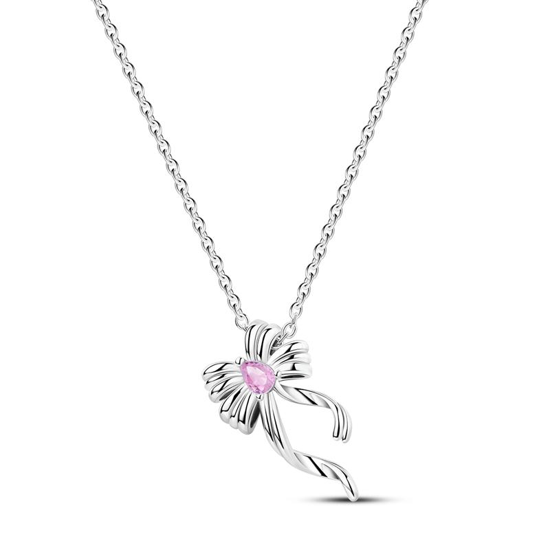 Sparkling New copper Shining Stars Infinity Knot Collier Embracing Halo Necklaces Elegant Birthday Gifts Ideal For Ladies